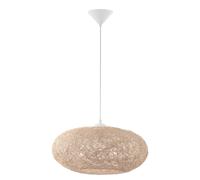 Lampadario A Sospensione Classico Campilo Policarbonato Bianco Beige 1 Luce E27