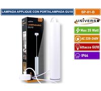 LAMPADARIO A SOSPENSIONE CON PORTALAMPADA PER LAMPADINE GU10 IN ALLUMINIO BIANCO