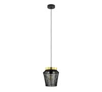 Lampadario A Sospensione Contemporaneo Escandidos Acciaio Nero Ottone 1 Luce E27