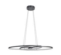Lampadario A Sospensione Contemporaneo Gianella Alluminio Nero 1 Luce Led 38W