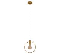 Lampadario A Sospensione Contemporaneo Manizales Acciaio Ottone 1 Luce E27