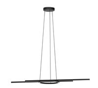 Lampadario A Sospensione Contemporaneo Zillerio-Z Acciaio Nero 2 Luci Led 8W