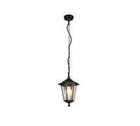 Lampadario a sospensione da esterno Pienza a 6 lati E27 IP44 nero H 83 cm Nero opaco