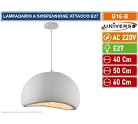 LAMPADARIO A SOSPENSIONE EFFETTO PIETRA ATTACCO E27 DIAMETRO 40CM - 50CM - 60CM