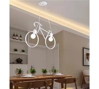 Kovalmax® Lampadario a sospensione forma di bicicletta bici portalampada e27 bianco