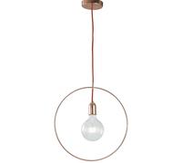 LAMPADARIO A SOSPENSIONE FRIDA ORO ROSA E ROSSO 1 LUCE ATTACCO E27 40X40X120CM