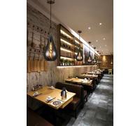 Lampadario a sospensione goccia E27 cromato argento pendente moderno soffitto