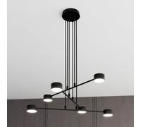 Lampadario a Sospensione in Acciaio GX53 MODUS 6 Nero 6xGX53