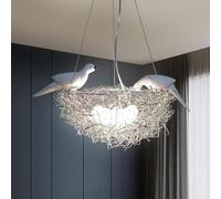Lampadario a Sospensione in Alluminio a Forma di Nido d'uccello Creative Art 2 Birds, 5/8 di Sorgente Luminosa, per Camera da Letto, Studio, Sala da Pranzo, Soggiorno, Isola della Cucina, lampadario,