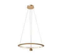 Lampadario A Sospensione In Alluminio Spazzolato Oro Su Giù H 120 Cm [EEK: Inaditato]