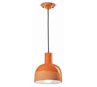 Lampadario a sospensione in ceramica design moderno arancione 1 luce FLR-99