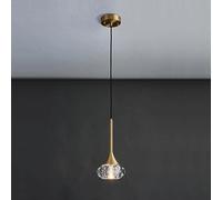 Lampadario a Sospensione in Cristallo, in Ottone Anticato, Minimalista Nordico, per Isola Cucina, sopra Il lavello, Moderno, lampadario a Sfera in Vetro Dorato, Mini lampadari per Ingresso,
