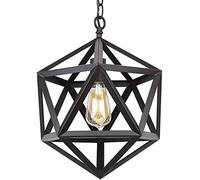 Lampadario a Sospensione in Metallo con Diamante Esagonale retrò, personalità Vintage, Ristorante, Cucina, Bar, Loft, Decorazione, lampadario Regolabile,per l'arredamento della casa
