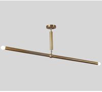 Lampadario A Sospensione In Ottone Stilnovo Con Due Bracci Sputnik