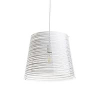 Lampadario a sospensione in policarbonato diametro 30xh27 cm PIXI piccolo diametro 30cm paralume conico in policarbonato Bianco Bianco