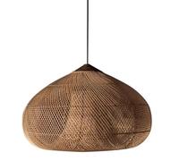 Lampadario a Sospensione in Rattan Intrecciato a Mano, lampadario a Forma di Cesto di bambù, Illuminazione retrò per Sala da Pranzo, Isola della Cucina e Camera da Letto - Arredamento in Stile Cinese