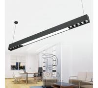 Lampadario a Sospensione LED 42W 6 Luci Laterali Moderno Lineare IP20 da Interni