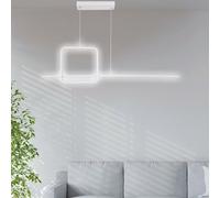 Lampadario A Sospensione LED 48W Design Cerchio Quadrato Bianco IP20 Cucina [EEK: A]