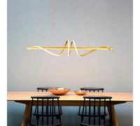 Lampadario a Sospensione LED 65W Spirale Oro Bianco Lampadario a soffitto IP20