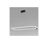 LAMPADARIO A SOSPENSIONE LED 92 W OVALE LAMPADA ORIZZONTALE CRISTALLO NERO 31999