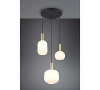 Lampadario a sospensione LED Diva 3 luci Ø30cm ottone satinato Ottone satinato