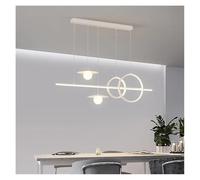 Lampadario a Sospensione LED Minimalista dimmerabile per Sala da Pranzo, Cucina e Ristorante - 100 cm, Bianco, Illuminazione a Sospensione Moderna per l'arredamento della casa.