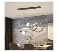 Lampadario a Sospensione LED Minimalista dimmerabile per Sala da Pranzo, Cucina e Ristorante - Illuminazione Moderna Nera a Sospensione, 100 cm, lampadario a Sospensione per Arredamento Dome