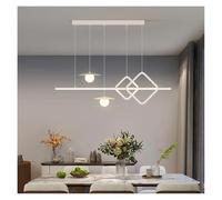 Lampadario a Sospensione LED Minimalista per Sala da Pranzo, Cucina e Ristorante - Lampada a Sospensione Regolabile a 3 Colori, 120 cm, Bianca, apparecchio di Sospensione Moderno per la casa