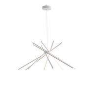 LAMPADARIO A SOSPENSIONE LED SHANGHAI BIANCA 56W 6560LM 4000K 113X51,5X160CM IN ALLUMINIO E DIFFUSORE OPALE
