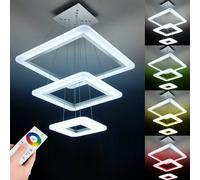 Lampadario a Sospensione Led Square 3T Luce Calda, Fredda, e Multicolor