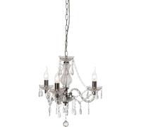 Lampadario a sospensione Luster 3 luci E14 40W acrilico trasparente Ø 40 cm Chiaro