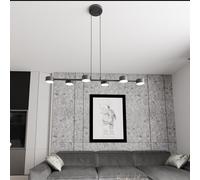 Emibig Megara lampada sospesa 6x12 W nero 1439/6
