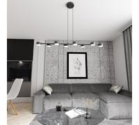 Emibig Megara lampada sospesa x12 W nero 1439/8