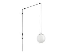 Lampadario A Sospensione Minimal Rondo 3 Acciaio Nero Vetro 1 Luce E27