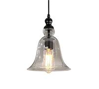 Lampadario a Sospensione moderna Industrial Pendant Light Vintage Dome Glass Ceiling Lights 1-Light Pendant Glass Hanging Lighting for Restaurant, Dining Room, Kitchen Island Lampada da Soffitto ed el
