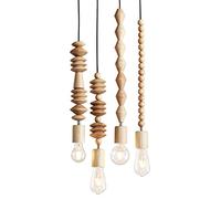 Lampadario a Sospensione moderna Perline di legno Lampada a sospensione Lampada a sospensione Swag in rilievo Apparecchio di illuminazione a sospensione a soffitto for cucina Isola Camera da letto Sal