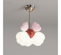 Lampadario a sospensione moderno a forma di nuvola bianca Cure Pink Decor Lampadario a soffitto Camera dei bambini Camera da letto Arte minimalista Lampada da soffitto a incasso durevole Stile crema