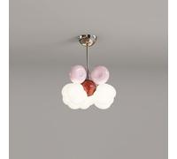 Lampadario a sospensione moderno a forma di nuvola bianca Cure Pink Decor Lampadario a soffitto Camera dei bambini Camera da letto Arte minimalista Lampada da soffitto a incasso durevole Stile crema