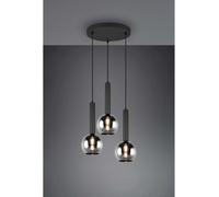 Lampadario a sospensione moderno con vetri cromo a 3 luci tr738