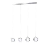 Lampadario A Sospensione Moderno Conessa Acciaio Cromo 4 Luci Gu10 3W [EEK: A++]