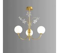 Lampadario a sospensione moderno e creativo per sala da pranzo in oro con paralume in vetro, lampadario decorativo da soffitto Sputnik, per isola cucina, sala da pranzo, camera da letto T-256 (3 lampa