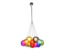 Lampadario a Sospensione Moderno e Minimalista con Sfere di Vetro a Bolle per Scale, Camera da Letto, cameretta dei Bambini e Soggiorno, Altezza Regolabile, 120 cm, Illuminazione Creativa PE