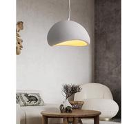 Lampadario a sospensione moderno effetto pietra E27 stile giapponese bianco [EEK: A]