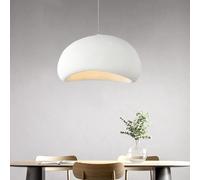 Lampadario a sospensione moderno effetto pietra E27 stile giapponese bianco [EEK: A]