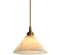 Lampadario a sospensione moderno in marmo e vetro a ciotola conica, lampadario da cucina in alabastro naturale di metà secolo, lampadario industriale in stile fattoria in ottone dorato per camera da l
