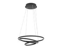 Lampadario A Sospensione Moderno Lobinero-Z Alluminio Nero 1 Luce Led 43,2W