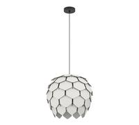 Lampadario A Sospensione Moderno Mattanza Acciaio Nero Legno 1 Luce E27