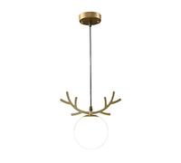 Lampadario a Sospensione Moderno, Minimalista, Creativo, a Forma di Corna di Cervo, per Camera da Letto, Comodino, Sfera di Vetro, Luce Decorativa, Scala, corridoio, Isola della Cucina, lampadari