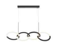 Lampadario A Sospensione Moderno Node Metallo Nero 4 Luci Led 40W [EEK: A++]