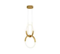 Lampadario A Sospensione Moderno Node Metallo Oro 2 Luci Led 18W
